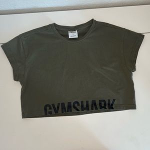 Gymshark olive crop top
